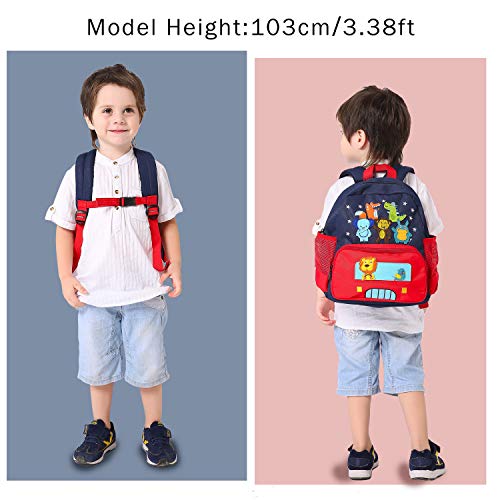 willikiva Cute Zoo Little 3d Backpack Kids Backpack for Boys and Girls Toddler Backpack Waterproof Preschool (Red)