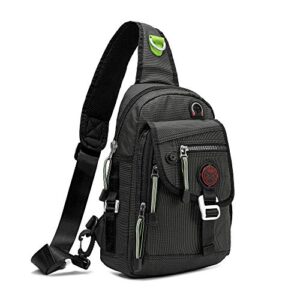 nicgid sling bag backpack crossbody bags for ipad tablet outdoor hiking(black)