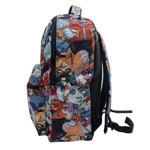 AI ACCESSORY INNOVATIONS Sonic The Hedgehog for Boys & Girls, Anime School Bag with Front & Side Pockets, Durable Nylon Gaming Bookbag with Padded Top Handle, Adjustable Straps