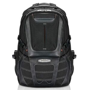 everki concept 2 premium business professional 17.3-inch men laptop backpack, ballistic nylon and leather, travel friendly (ekp133b)