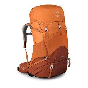 osprey ace 50 kid’s backpacking backpack , orange sunset