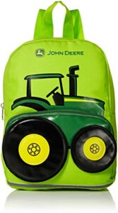 john deere boys kids girls toddler backpack, lime green, one size