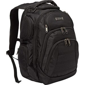 kenneth cole reaction pack-of-all-trades’ multi-pocket 17.0” laptop & tablet business travel backpack, black, one size