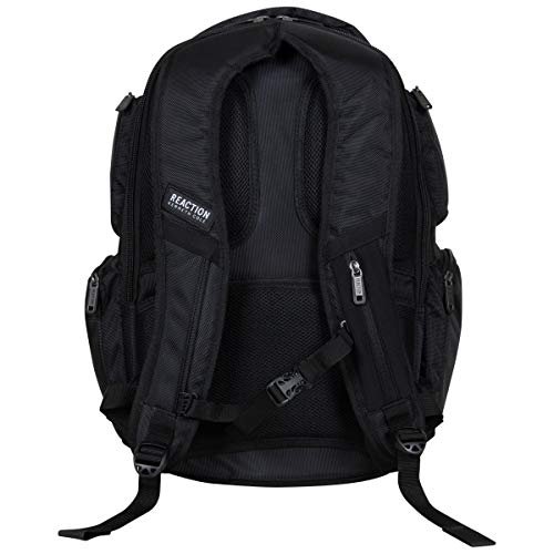 Kenneth Cole Reaction Pack-of-All-Trades' Multi-Pocket 17.0” Laptop & Tablet Business Travel Backpack, Black, One Size