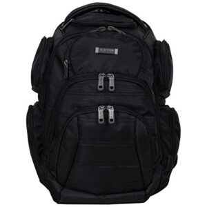 Kenneth Cole Reaction Pack-of-All-Trades' Multi-Pocket 17.0” Laptop & Tablet Business Travel Backpack, Black, One Size