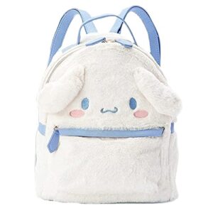 cute girl plush bag backpacks for school, 3d kawaii animal cartoon schoolbag for girl bookbag school supplies, white dog