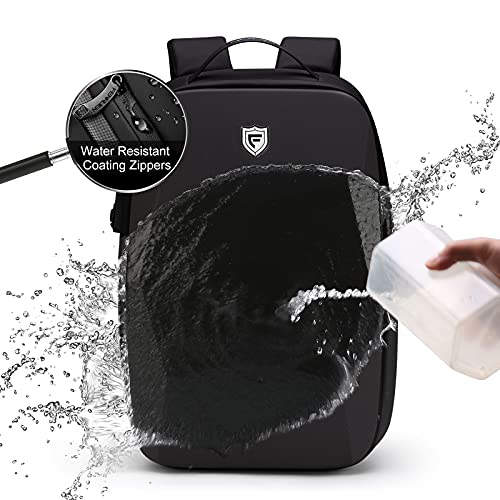 FENRUIEN 17.3-Inch Hard Shell Laptop Backpack,Anti-Theft Waterproof Business Travel Computer Backpack,Black Gaming Laptop Bag with USB Port for Men