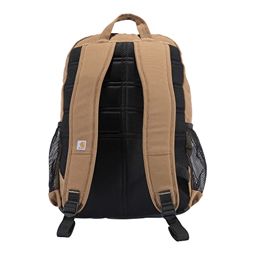 Carhartt 23L Single-Compartment Backpack, Durable Pack with Laptop Sleeve and Duravax Abrasion Resistant Base, Brown, One Size