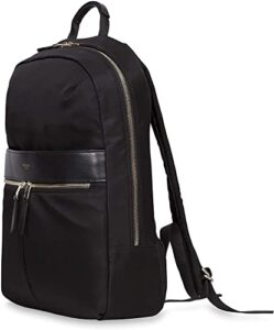 knomo beauchamp women’s 14″ laptop bag computer bookbag for work, school, college, travel daypack purse backpack, black