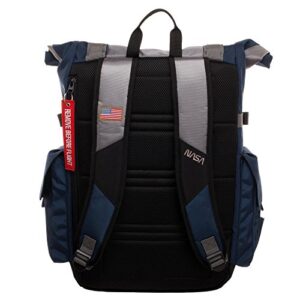 NASA Roll-Top Backpack - Blue and Grey Backpack