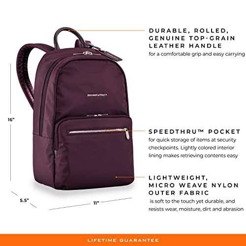 Briggs & Riley Rhapsody-Essential Backpack, Plum, One Size