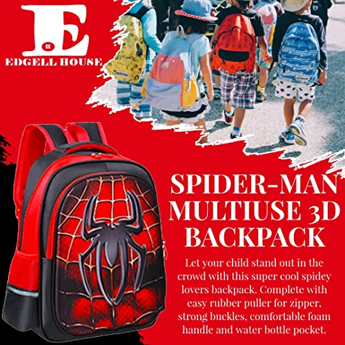 EDGELL HOUSE Children’s Spiderman Backpack and Digital Bracelet Set for Kids Marvel Spidey Backpack with LED Spider-man Bracelet Spiderman cloth School Backpack School bag for boys and girls