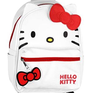 Hello Kitty Signature Bow Face and 3D Ear Design Faux Leather Mini Backpack