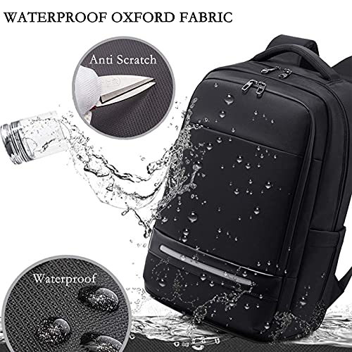 17 Inch Work Laptop Backpack for men,Large Travel Waterproof Backpack for School Carry on Book bag With USB Charging Port,Anti Theft Computer Mens Backpacks Laptop Bag for Women