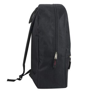 Trailmaker Classic 17 Inch Backpack with Adjustable Padded Shoulder Straps (Black)