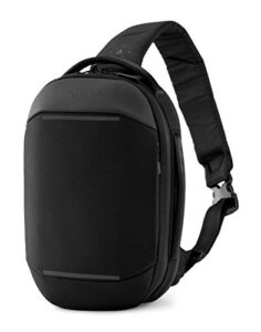 nomatic navigator premium sling 6l (black) | crossbody anti-theft sling bag | tech organization, water resistant & cord passthrough- minimalist carry bag