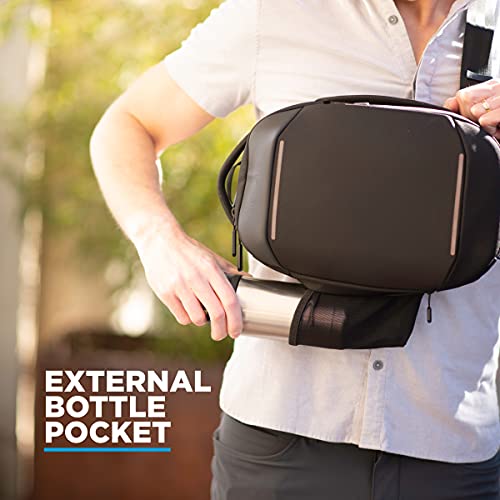 NOMATIC Navigator Premium Sling 6L (Black) | Crossbody Anti-Theft Sling Bag | Tech Organization, Water Resistant & Cord Passthrough- Minimalist Carry Bag