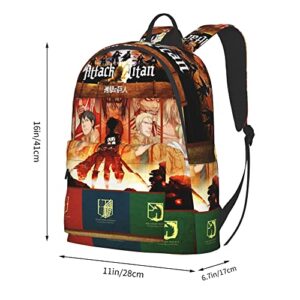 Anime Backpack for Men Women Lightweight Laptop Bag Fashion Daypack Outdoor Hiking Travel Bag for Boys Girls