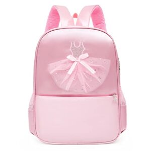 dorlubel cute ballet dance backpack tutu dress dance bag with key chain girls (pink8 of dress)