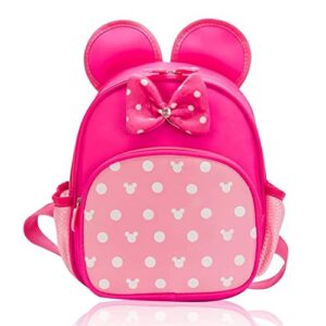 voikukka kid cute pink backpacks for little girls cartoon mini mouse backpack bookbag kids small travel backpacks for toddler girl backpack gift baby book bag preschool backpacks