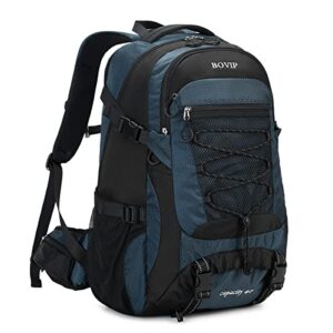 bovip 40l hiking backpack waterproof lightweight daypack travel sports camping backpack for men women blue