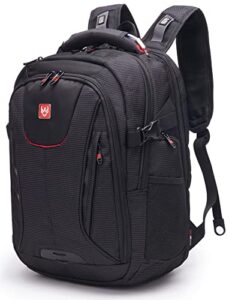 swiss eagle tsa-friendly smartscan laptop backpack with usb port and shoe compartment designed to fit 15-inch notebook