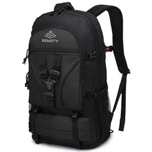 semsty hiking backpack, 40l+10l expandable travel backpack flight approved, camping, travel backpack for men and women