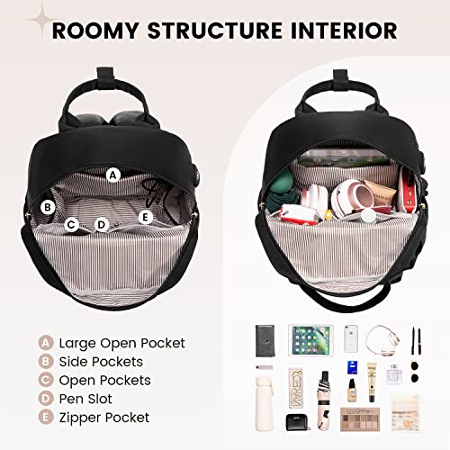 LOVEVOOK Mini Backpack for Women Girls Stylish Waterproof Backpack Purse with USB Port, Cute Daypack for School Travel Party