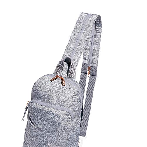 adidas Women's Essentials Convertible Crossbody Sling Bag, Jersey Grey/Rose Gold/Onix Grey, One Size