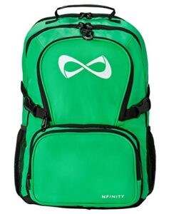 kelly green classic backpack – white logo