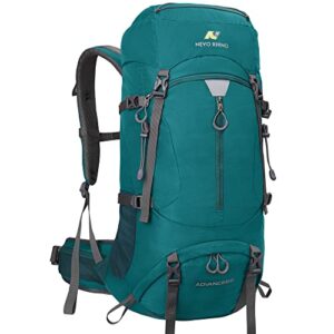 n nevo rhino waterproof hiking backpack 60l, camping backpack with rain cover, high performance hiking travel mountaineering backpack