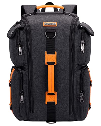 WITZMAN Travel Backpack for Men Carry On Backpack Duffel Bag Large Capacity Laptop Backpack 17 Inch (6695 Black)