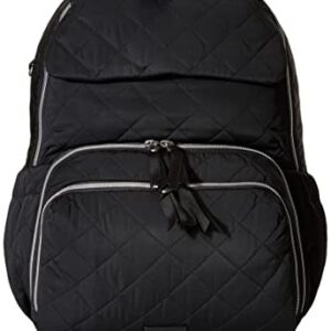 Vera Bradley Performance Twill Backpack Baby Diaper Bag, Black,One Size
