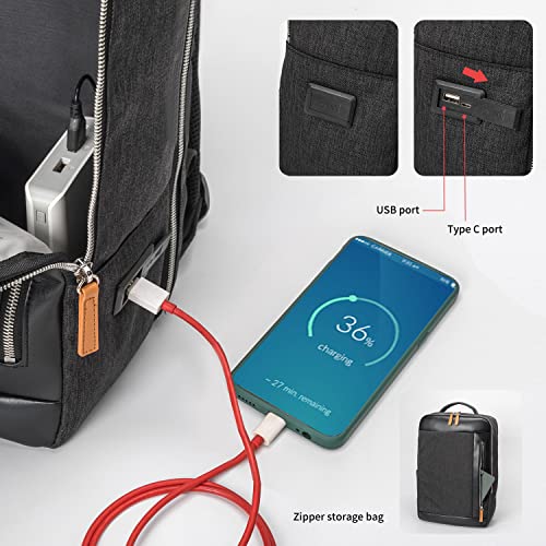 NOBLEMAN Business Smart Backpack Waterproof Laptop Backpack Travel Durable Daypack (black)