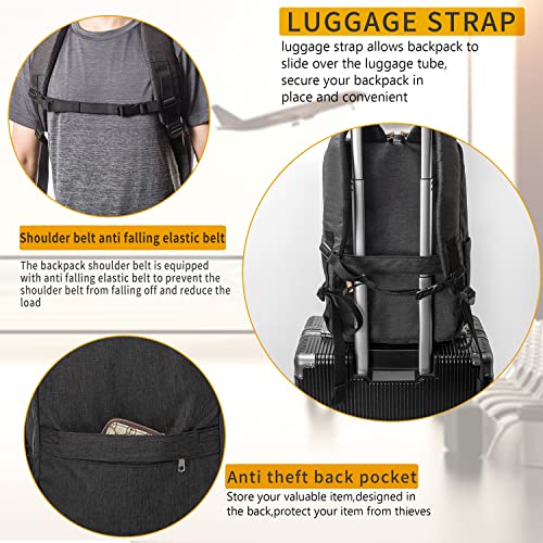 NOBLEMAN Business Smart Backpack Waterproof Laptop Backpack Travel Durable Daypack (black)
