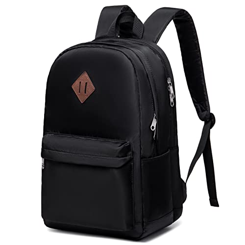 School Backpack for Women & Men - Casual School Backpack Water Resistant Bookbag with Laptop & Bottle Side Pockets for Boys Girls School Bag for Elementary Middle High School College Students