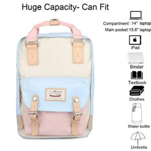 Himawari Backpack/Waterproof Backpack 14.9" College Vintage Travel Bag for Women，14inch Laptop for Student (HM-38#)