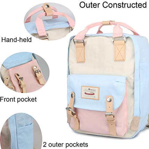 Himawari Backpack/Waterproof Backpack 14.9" College Vintage Travel Bag for Women，14inch Laptop for Student (HM-38#)