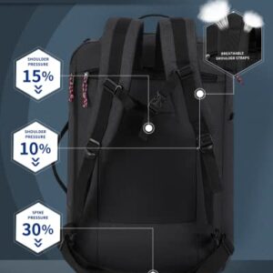 TRAILKICKER 48L Travel Backpack Flight Approved Carry On Backpack Weekender Bag for Men & Women Business Executive (48L Charcoal Grey)