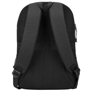 Targus Intellect Advanced Laptop Backpack for Lightweight Water-Resistant Slim Travel with Padded Back Support, Quick Access Stash Pouch, Protective Sleeve for 15.6-Inch, Black (TSB968GL)