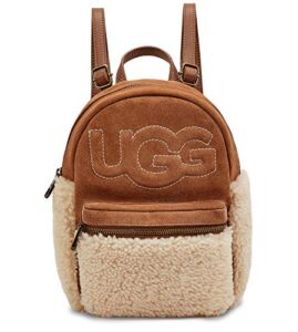 ugg women’s dannie ii mini backpack sheepskin, chestnut, small