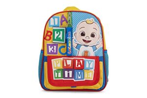 ai accessory innovations cocomelon jj’s playtime interactive mini backpack for boys and girls, pre-school schoolbag with padded back and adjustable straps, versatile 12”