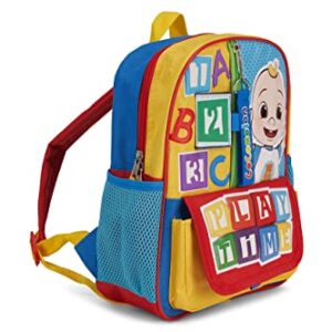 AI ACCESSORY INNOVATIONS Cocomelon JJ's Playtime Interactive Mini Backpack for Boys and Girls, Pre-school Schoolbag with Padded Back and Adjustable Straps, Versatile 12”