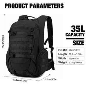 Mardingtop Tactical Backpack, Black, 52cm