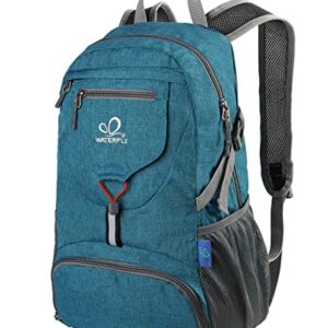 WATERFLY small lightweight packable backpack: 20l ultra-light foldable travel hiking daypack 29 liter fold hike camping day pack for man and woman