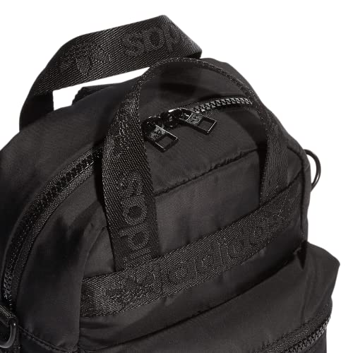 adidas Originals Micro Backpack Small Mini Travel Bag, Black/White, One Size