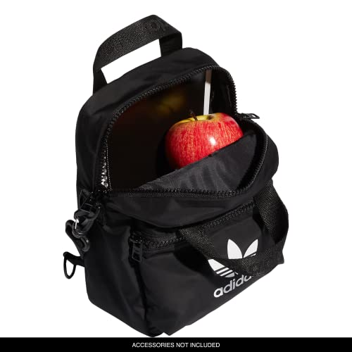 adidas Originals Micro Backpack Small Mini Travel Bag, Black/White, One Size