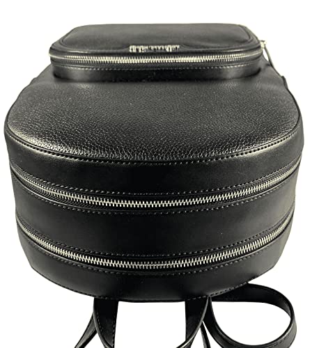Michael Kors Jaycee Large 2 Zip Pocket Backpack Leather (Black)