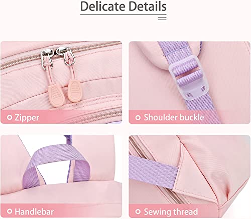 Cute Backpack Travel Bookbag for Women & Men Boys Girls School College Students Backpack Durable Water Resistant Pink-B Large