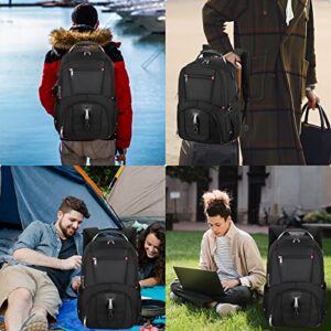 JeeLeeko Travel Backpack For Men 17 Inch Laptop Backpack Extra Large Business Work Bag for Men Women Anti Theft with USB Charging Port Water Resistant College School Bookbag Carry on Backpack 45L